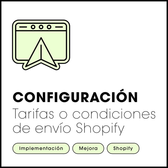 Configuración o modificación de tarifas o condiciones de envío en tiendas Shopify